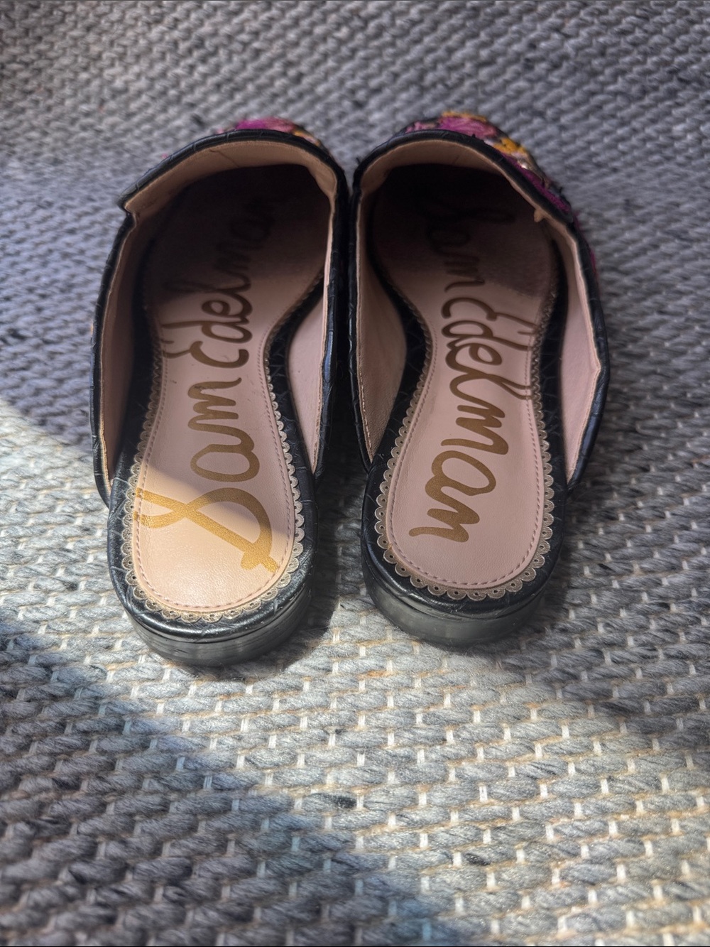 Sam Edelman Linnie Embroidered Floral and Lace Slip-On Mules EUC Sz 9 Multicolor - Picture 9 of 16
